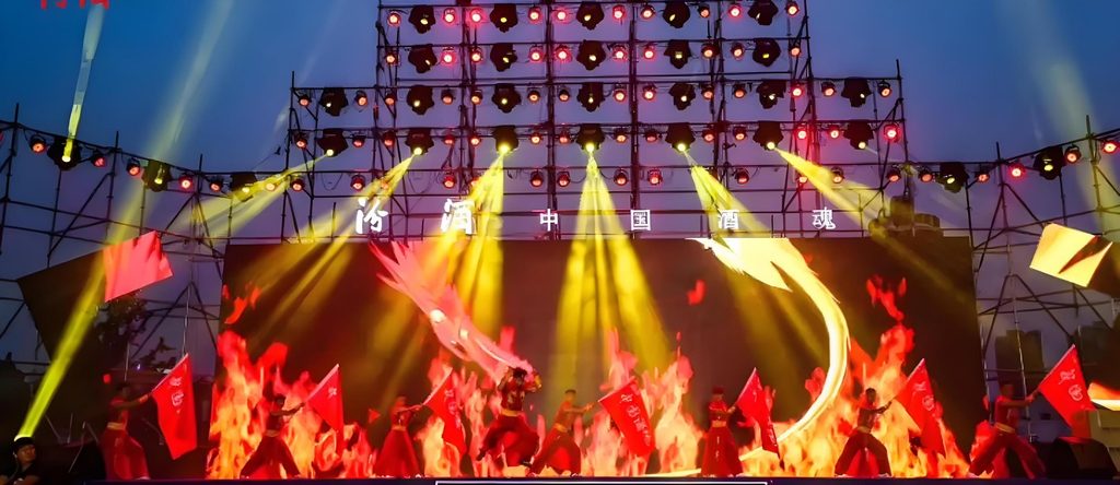 Shaolin Battle Flag performance with large flags in formation